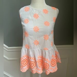Lilly Pulitzer Lilliana seersucker peplum style top XXS
